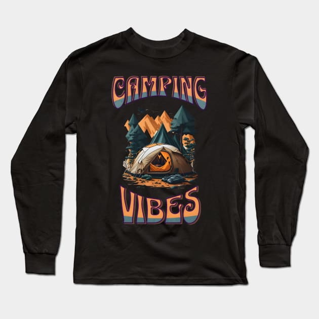 Camping Vibes Long Sleeve T-Shirt by Double You Store